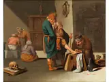 Die Fussoperation by Pieter Jansz Quast, oil on panel, offered Mar 2023