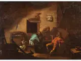 Bauern in Einer Scheune by Adriaen van Ostade, oil on panel, offered Mar 2023