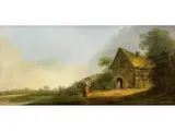 Weite Landschaft mit Kate und Bauern by Thomas Gainsborough, oil on canvas, offered Mar 2023