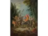 Spielende Kinder by François Eisen, oil on canvas, sold Mar 2023