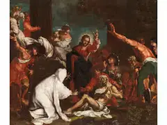 Die Auferweckung des Lazarus by Abraham Bloemaert, oil, offered Jun 2026