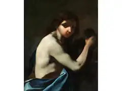 David mit dem Haupt des Goliath by Daniel Seiter, oil on canvas, offered Apr 2022