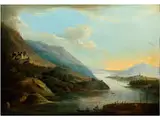 Schloss Artstetten an der Donau by Johann Christian Vollerdt, oil on canvas, offered Sep 2015