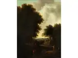 Italienische Waldlandschaft by F. Schellhase, oil on canvas, sold Sep 2018