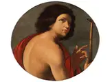 Johannes der Täufer by Michele Desubleo, oil on canvas, offered Mar 2025