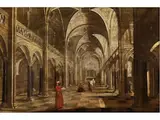 Christus und die Ehebrecherin by Daniel de Blieck, oil on panel, sold Sep 2024