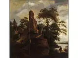 Flusslandschaft mit Erhabener Architektur by Roelof Jansz van Vries, oil on panel, offered Sep 2023