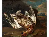 Jagdstillleben mit Erlegter Birkhenne by Philipp Ferdinand de Hamilton, oil on canvas, offered Mar 2025