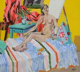 Nu à la Catalogne by Alfred Pellan, 1941, oil on canvas, sold May 2020