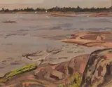 Georgian Bay by A. Y. Jackson, 1953, oil on board, sold May 2020