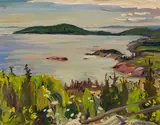Michipicoten Bay by A. Y. Jackson, 1956, oil on board, sold May 2020
