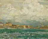 St-Malo by A. Y. Jackson, oil on panel, sold May 2020