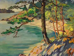 #7 Tree Study by W. P. Weston, 1927, oil on board, sold May 2020