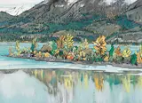 Kluane Reflections by Edward William Godwin, oil on canvas, sold Mar 2020