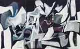 Jujm by Dennis Eugene Norman Burton, 1957, oil on board, sold Mar 2020