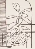 Untitled (Plant) by P. K. Page, ink on paper, sold Mar 2020