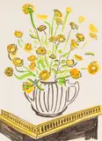 Vase and Flowers by P. K. Page, c. 1958, gouache on paper, sold Mar 2020