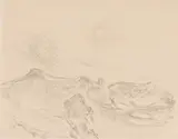 At the Coast by Lionel LeMoine FitzGerald, 1947, graphite on paper, sold Feb 2020
