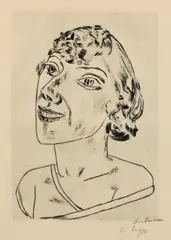 Sarika by Max Beckmann, 1922, Kaltnadel auf Velin, sold May 2013