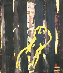 Fauster by Thomas Lange, 1981, Acryl auf Nessel, sold Nov 2011