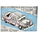Futuristic Car and Calendar by Royal Robertson, Mixed media on poster, sold Oct 2023
