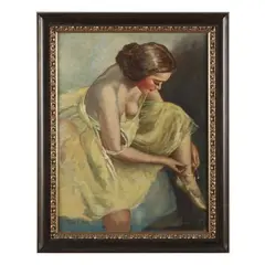 A Ballerina by Pál Fried, Oil on canvas, sold Oct 2023