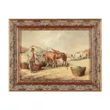 Pastoral Scene by Gyula Nemeth Gutahazy, Oil on board, sold Oct 2023