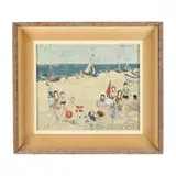 A Day at the Beach by Yves Wacheux, Oil on canvas, sold Oct 2023