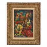 Les Chatelains by Arthur Greuell, Oil on board, sold Oct 2023