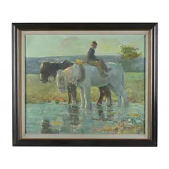 Painting after Monet by Stanley Royle, Oil on canvas, sold Oct 2023