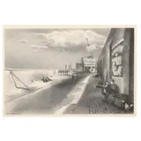 Waterfront by Raphael Soyer, Lithograph, sold Oct 2023