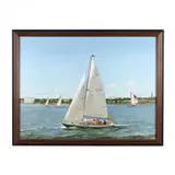 Sailboat at Sea by Gerald Sargent Foster, Oil on canvas, sold Sep 2023