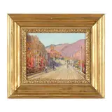 Autumn in New England by Frank Usher de Voll, Oil on canvas board, sold Sep 2023