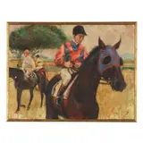 Tres Fantini All'ippodromo, Roma by Henry Koehler, Oil on canvas, sold Sep 2023