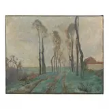 Tree Lined Path by Russell Taber Hyde, Oil on canvas, sold Sep 2023
