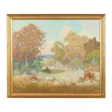Hill Country Landscape by Peter Lanz Hohnstedt, Oil on canvas, sold Sep 2023