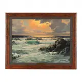 Stormy Sunset by Ulrich Fisher, Oil on canvas, sold Sep 2023