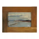 Alaskan Landscape by Leonard Davis, Oil on board, sold Sep 2023