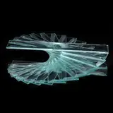 Modern Glass Sculpture by Jeph Bilsky, Spiral sculpture, sold Sep 2023