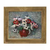 Still Life with Poppies by Charles Henri Verbrugghe, Oil on panel, sold Sep 2023