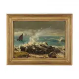 Branding, Isle of Ayran by Friedrich Ernst Morgenstern, Oil on panel, sold Sep 2023