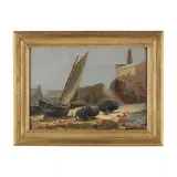 Port of Lynmouth, North Devon by Friedrich Ernst Morgenstern, Oil on board, sold Sep 2023