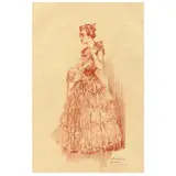 Portrait of Marta Eitler by William Russell Flint, Red chalk on paper, sold Sep 2023