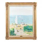 La Grande Voile by Gastone Sébire, Oil on canvas, sold Sep 2023