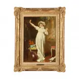 The Singing Lady by Auguste de La Brély, Oil on panel, sold Sep 2023