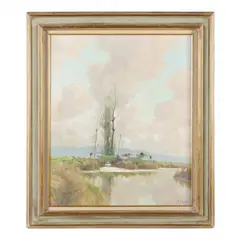 Avant Printemps à Marais by Alexandre Jacob, Oil on canvas, sold Sep 2023
