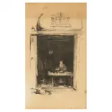 The Smith, Passage du Dragon by James Abbott McNeill Whistler, Lithograph, sold Sep 2023
