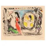 Femme avec Parapluie by Marc Chagall, Lithograph in colors, sold Sep 2023