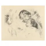 Une Mère et Deux Enfants by Pierre-Auguste Renoir, Lithograph on cream laid paper, sold Sep 2023