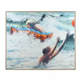 Breakers (Red Ball) by Maud Gatewood, Acrylic on canvas, sold Sep 2023